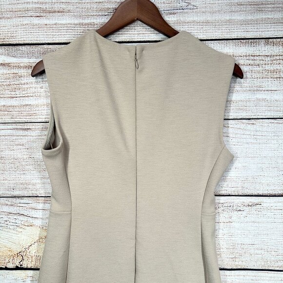 Club Monaco Sheath Dress Womens Size 2 Beige Sleeveless Round Neck NWT - Picture 7 of 13
